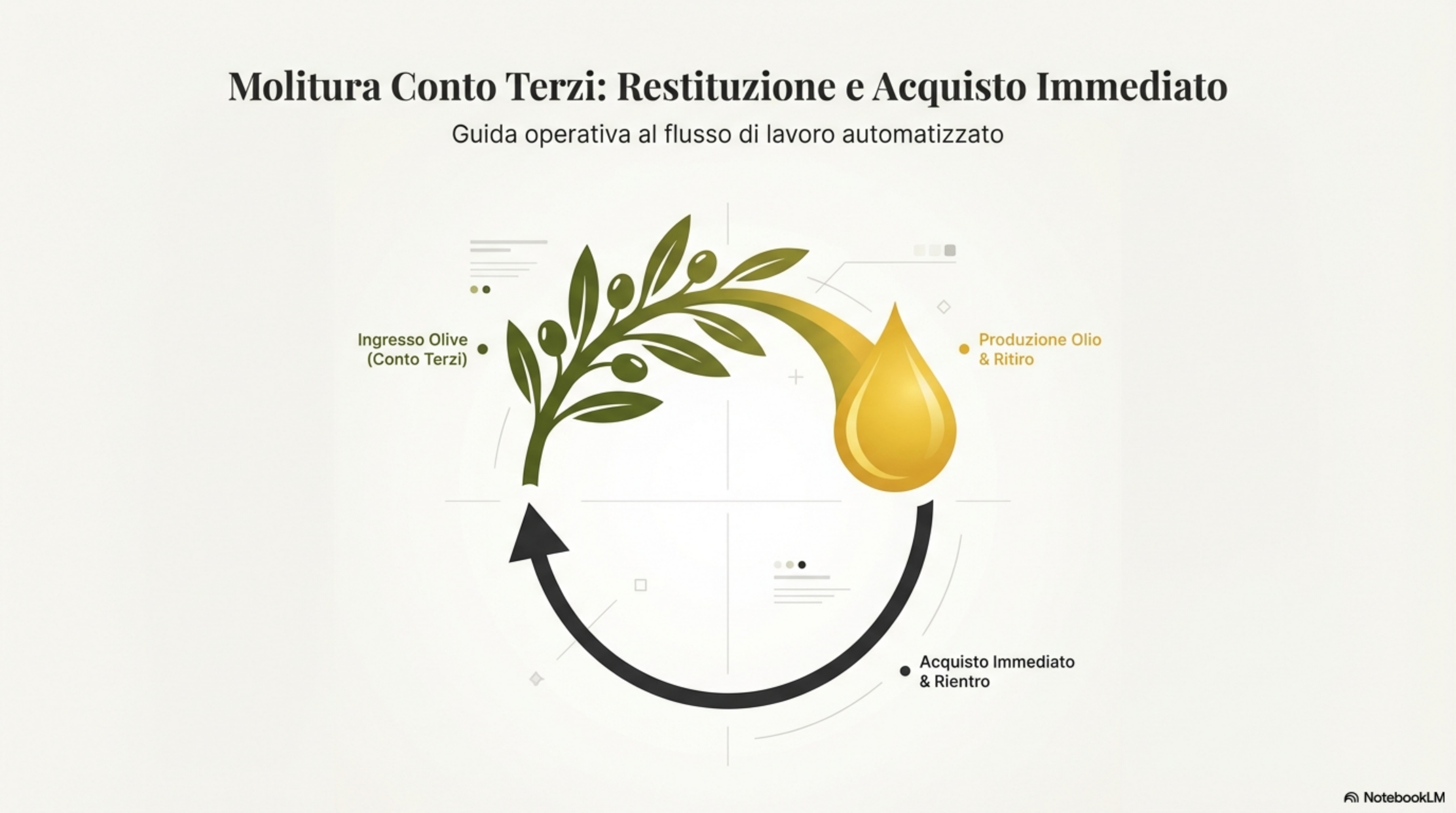 Schema del flusso operativo molitura conto terzi